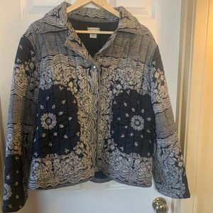 Quilted black and white jacket